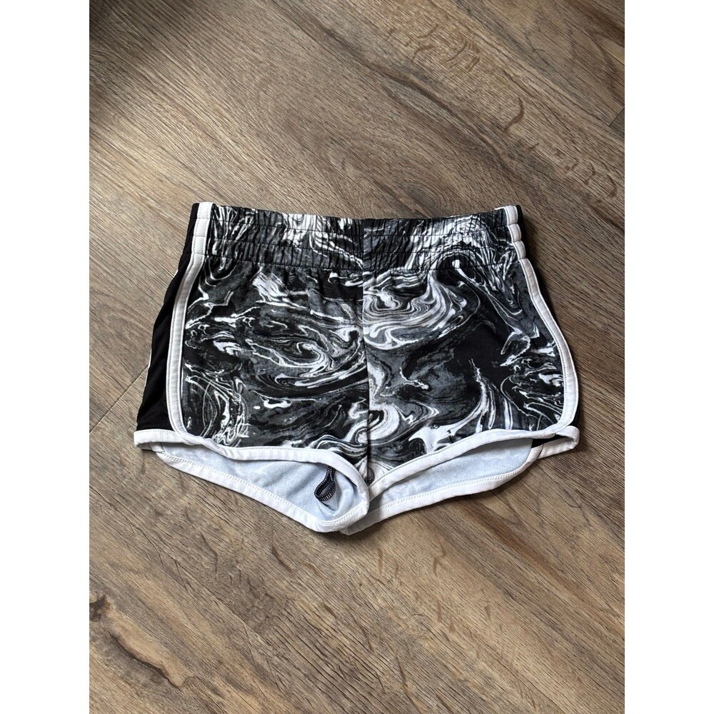 Jumping Beans Girls Shorts 3T Black White Marble Athletic Running EUC